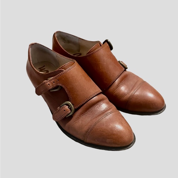 Sam Edelman Balfour Double Monk Strap Brown Leather Shoes - Picture 2 of 5